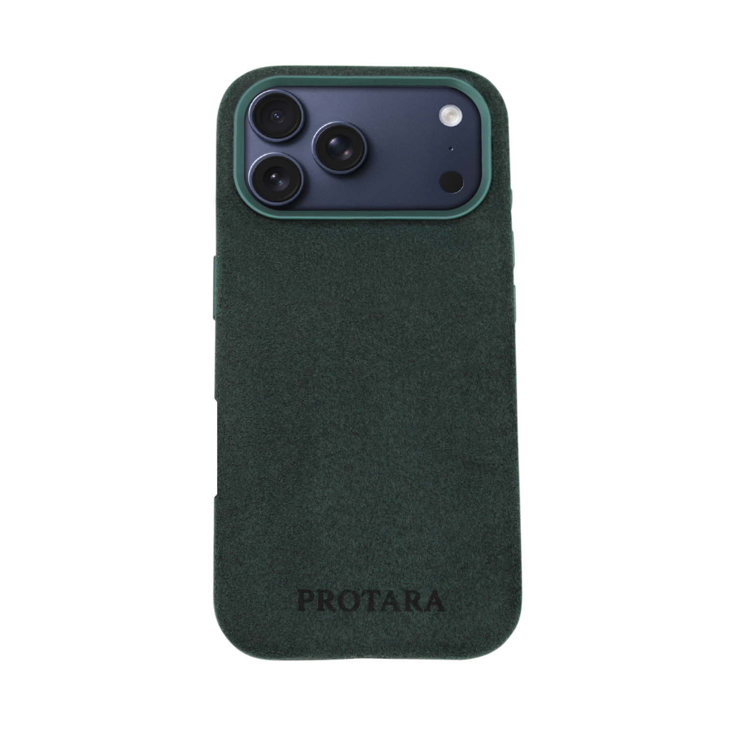 PROTARA Alcantara iPhone 17 Pro Hülle – Expedition Green