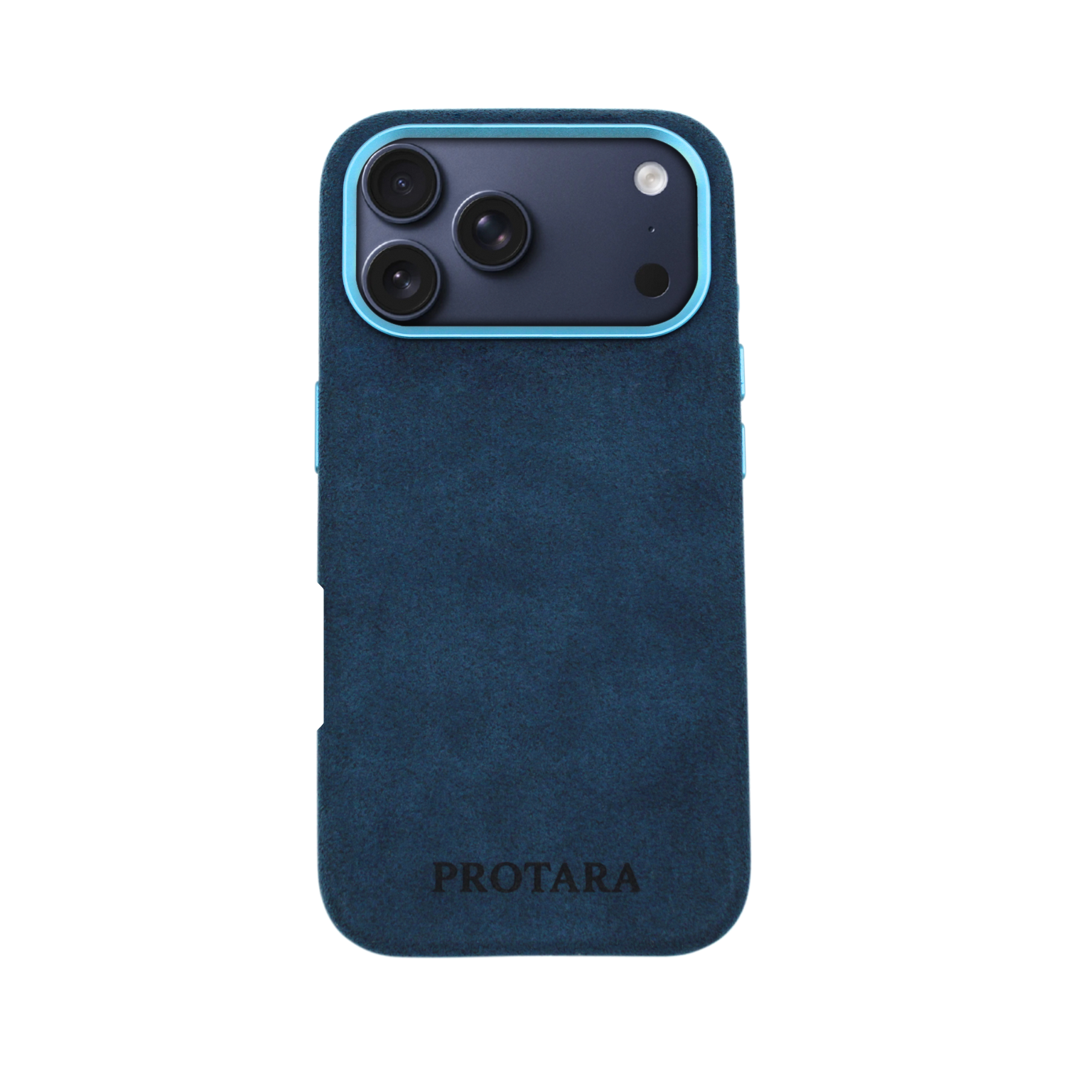 PROTARA Alcantara iPhone 17 Pro Hülle – Ocean Voyage Blue