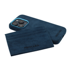 PROTARA Alcantara Kartenetui - Ocean Voyage Blue