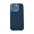 PROTARA Alcantara iPhone 15 Pro Max Hülle - Ocean Voyage Blue