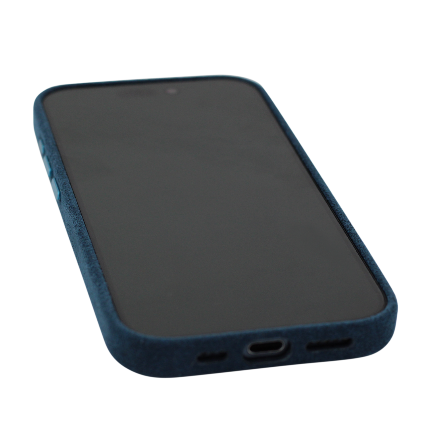 PROTARA Alcantara iPhone 14 Pro Hülle - Ocean Voyage Blue