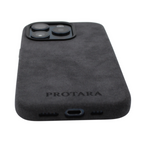PROTARA Alcantara iPhone 15 Pro Hülle - Midnight Jet Black