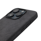 PROTARA Alcantara iPhone 15 Pro Hülle - Midnight Jet Black