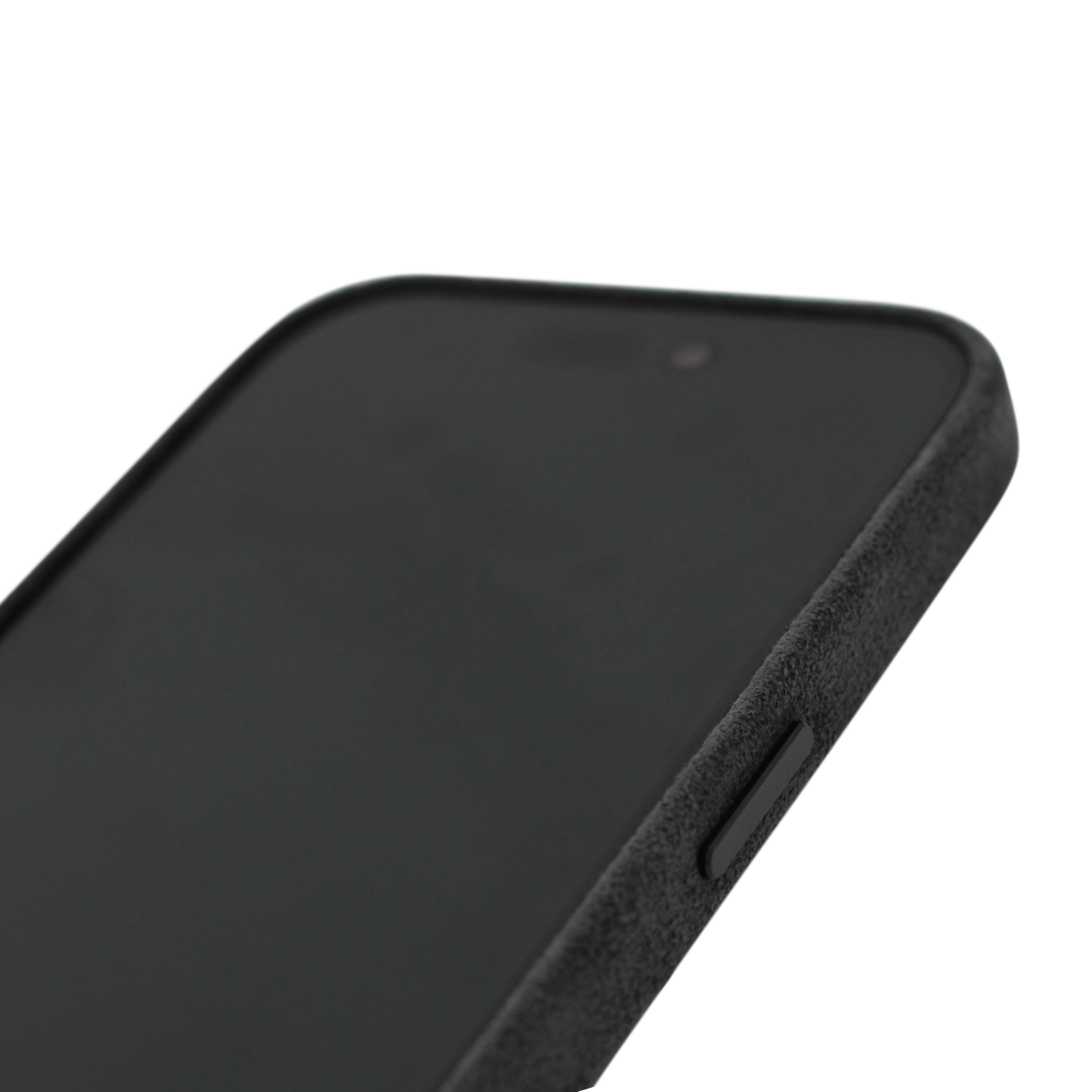 PROTARA Alcantara iPhone 14 Pro Hülle - Midnight Jet Black