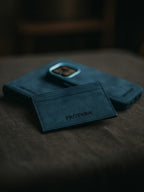 PROTARA Alcantara Kartenetui - Ocean Voyage Blue