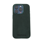PROTARA Alcantara iPhone 15 Pro Hülle - Expedition Green