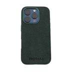 PROTARA Alcantara iPhone 16 Pro Hülle - Expedition Green