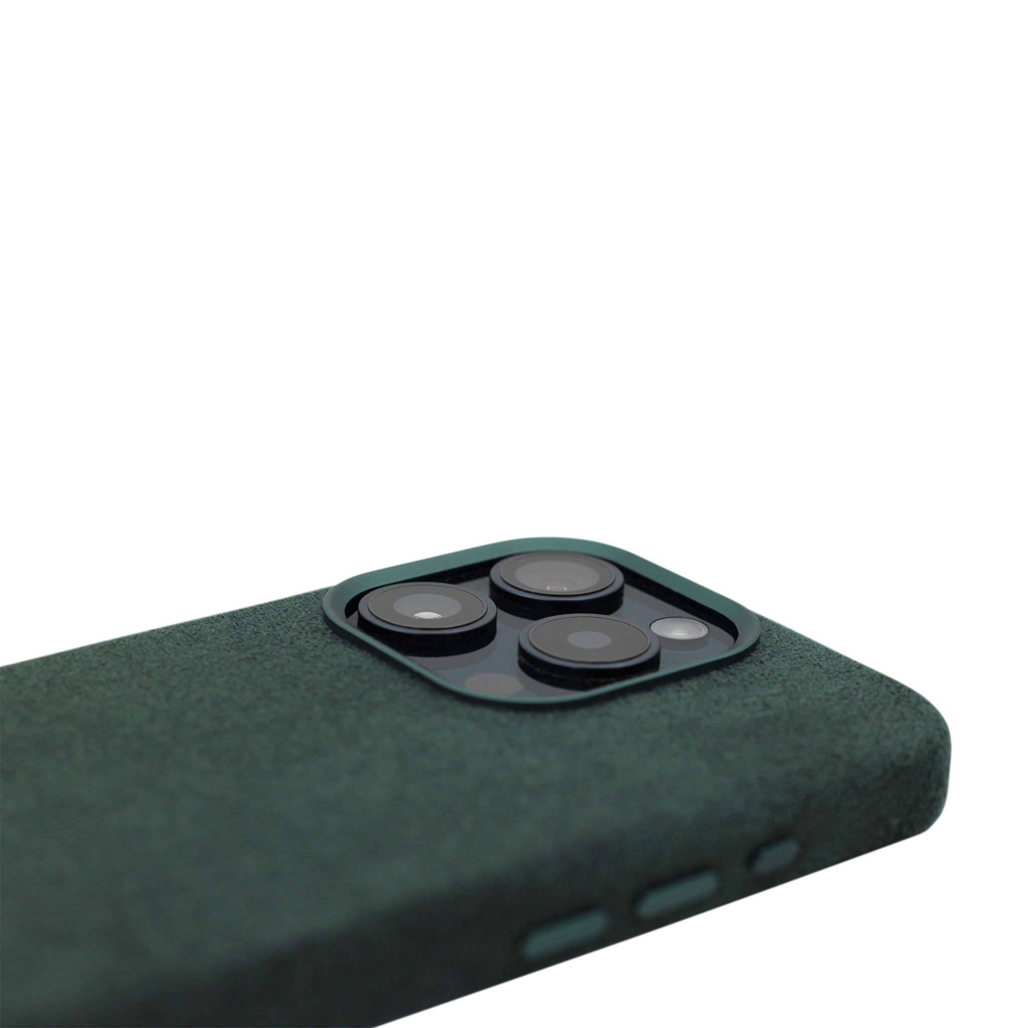 PROTARA Alcantara iPhone 15 Pro Hülle - Expedition Green