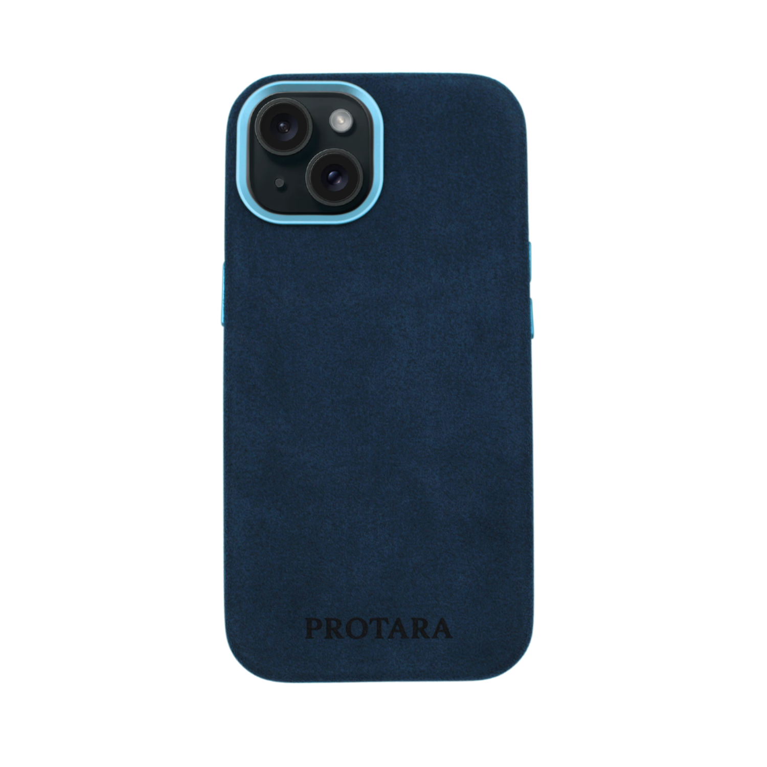 PROTARA Alcantara iPhone 15 Hülle - Ocean Voyage Blue
