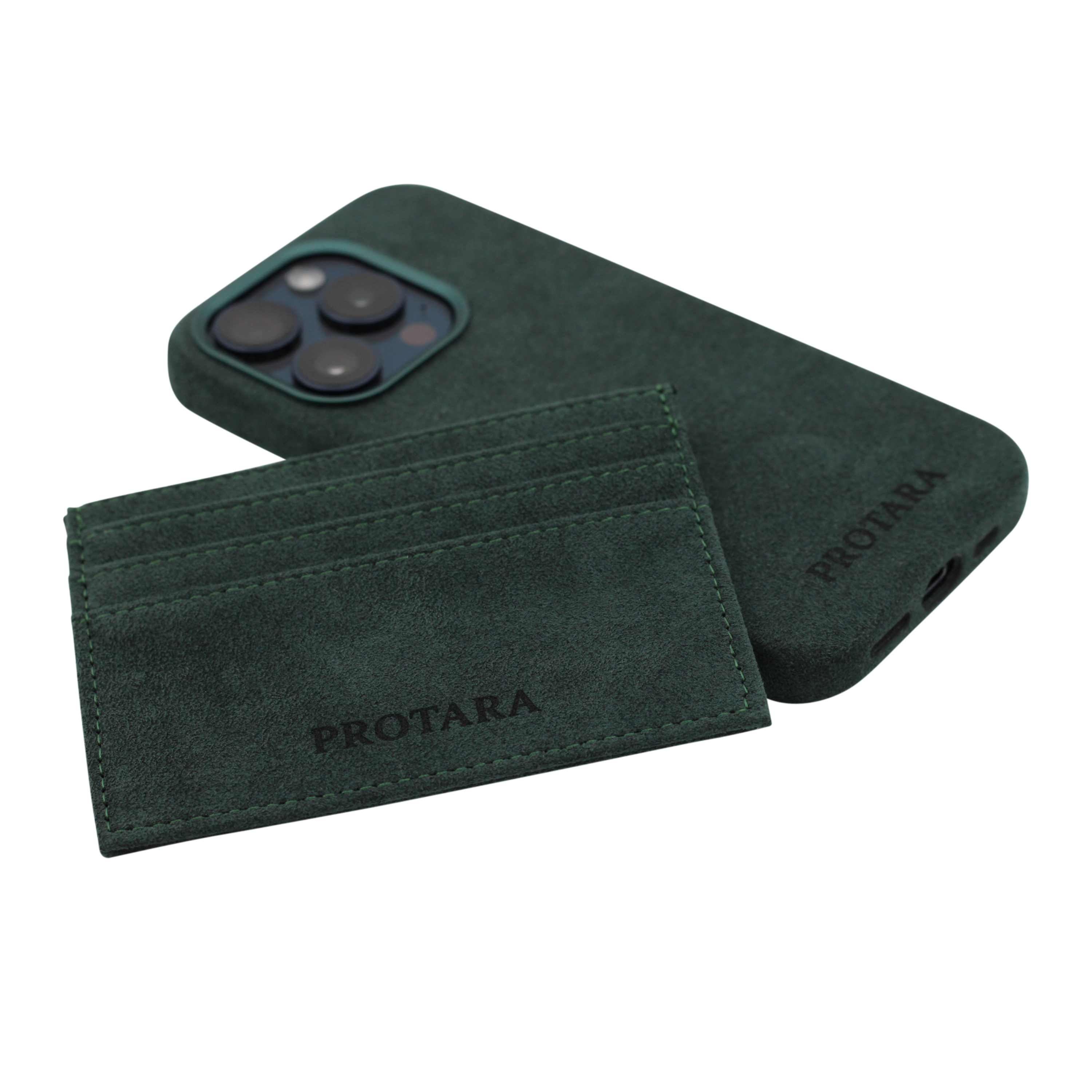 PROTARA Alcantara Kartenetui - Expedition Green