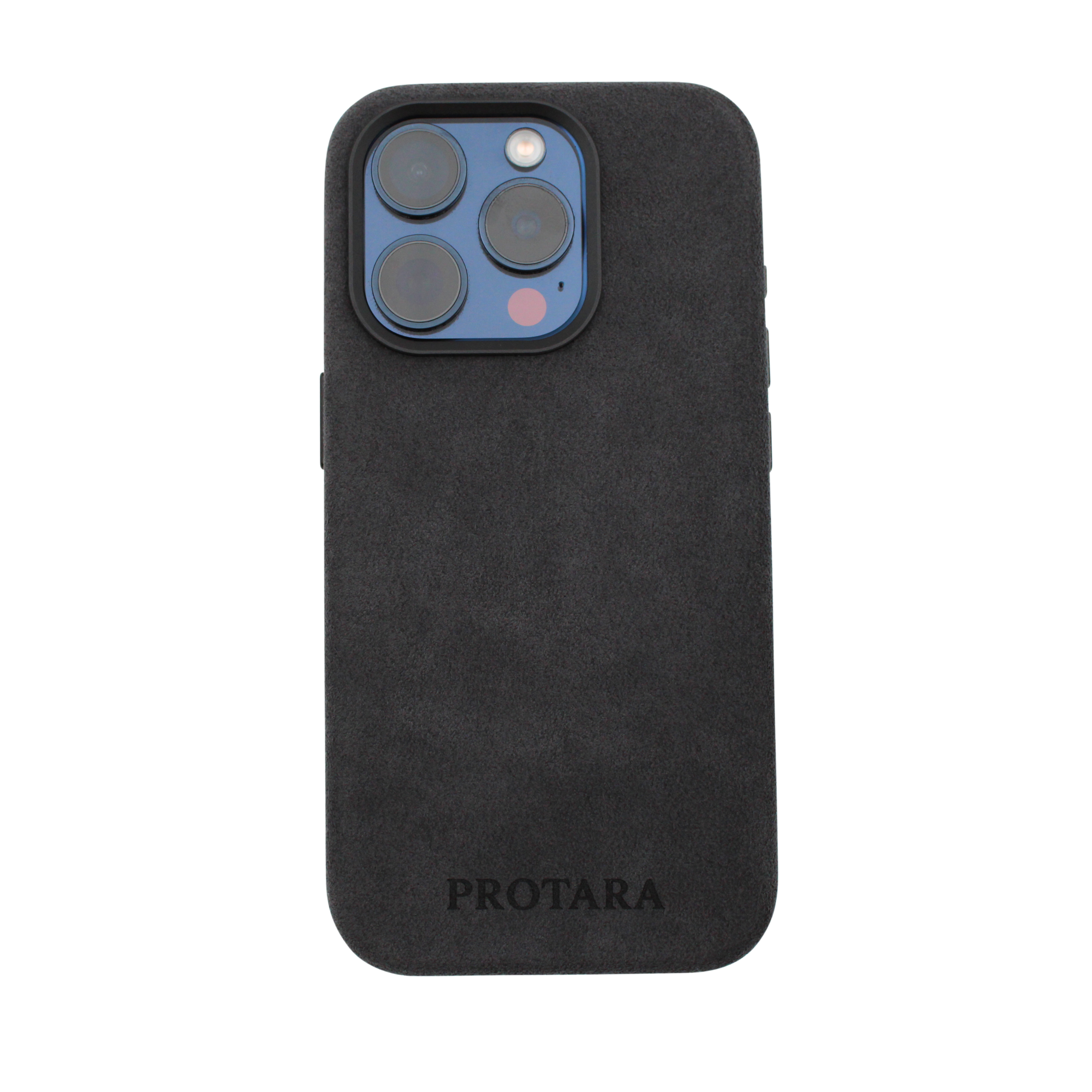 PROTARA Alcantara iPhone 14 Pro Hülle - Midnight Jet Black