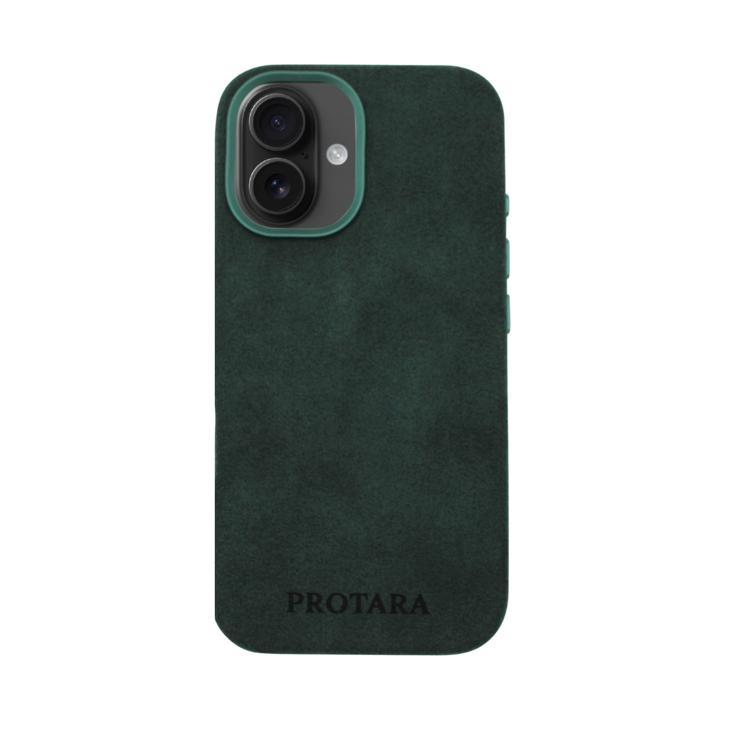 PROTARA Alcantara iPhone 16 Hülle - Expedition Green